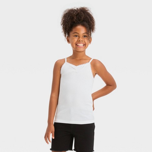 Girls' Cinch Front Tank Top - art class™ White XL