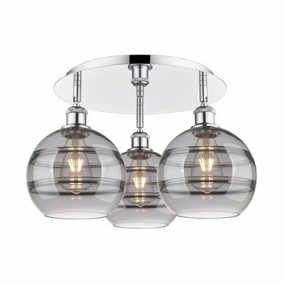 Rochester - 3 Light Flush Mount In Industrial Style-10.88 Inches Tall and 19.75 Inches Wide
