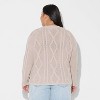 Women's Crewneck Cotton Cable Pullover Sweater - Wild Fable™ - 3 of 3
