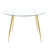 NicBex Round Dining Table Modern Tempered Glass Dining Room Table with Metal Spray Table Legs for Dining Room - 4 of 4