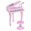 Qaba 37-Key Kids Piano Toy Keyboard Piano Musical Electronic Instrument Grand Piano with Microphone, Biuld-in MP3 Songs and Stool for 3-9 Years - 4 of 4