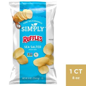 Simply Ruffles Sea Salted Potato Chips - 8oz