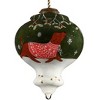 HomeRoots Trotting Dog in Comfy Christmas Attire Hand Painted Mouth Blown Glass Ornament - 3 of 4