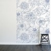 Tempaper & Co. 108"x78" Floral Blooms Prussian Blue Peel and Stick Wall Mural - 2 of 4