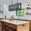 PAKOKULA Industrial 5 light Black Rustic Oval Island Pendant Light Linear Chandelier - 3 of 4