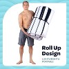 Jasonwell Inflatable Pool Mat Float for Adults, 70"x33" Lounger with Pillow Headrest, Portable Flat Tanning Float, Piano Design, White/Black - 4 of 4