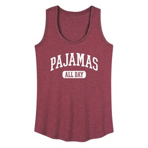Women's - Instant Message - Pajamas All Day Collegiate Graphic Racerback Tank - 1 of 4