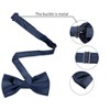 Allegra K Men's Solid Color Wedding Business Pocket Square Necktie Bowtie Set - 3 of 4