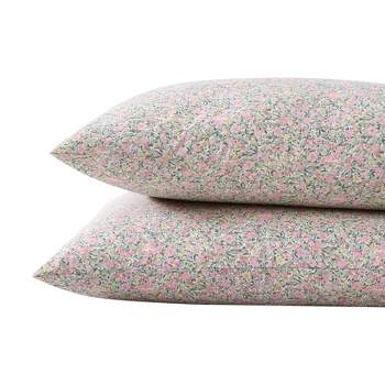 Laura Ashley Loveston 100% Cotton Percale- 2 Piece- Pillowcase  Pink