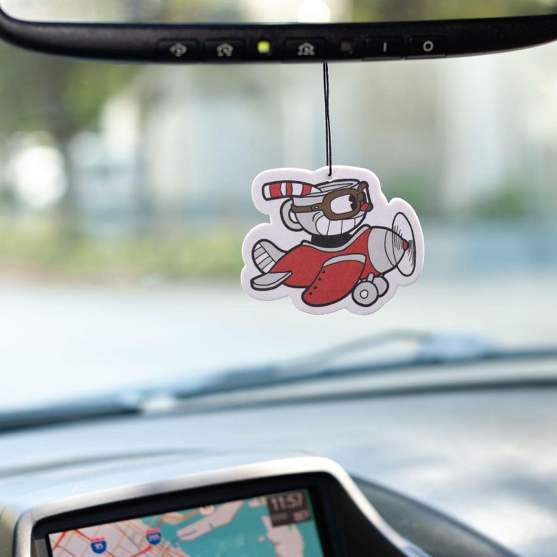 Just Funky Cuphead Airplane Hanging Air Freshener for Cars | New Car Scent, 5 of 8