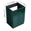 SEVOBAL Bathroom Vanities Freestanding 24 Inch Vanity with Soft Close Cabinet Doors for Bathroom, Dark Green, 23.25"*19.5"*33.37" - 3 of 4
