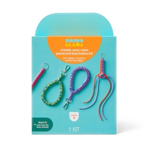 4ct Summer Craft Paracord Key Chains Activity Kit - Mondo Llama