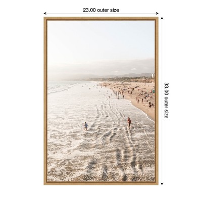 Sylvie Maple Framed Vertical Canvas Beach Landscape Print, 23 x 33