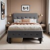 Twin Size Upholstered Platform Bed with 2 Drawers - Leovsnove - 2 of 4