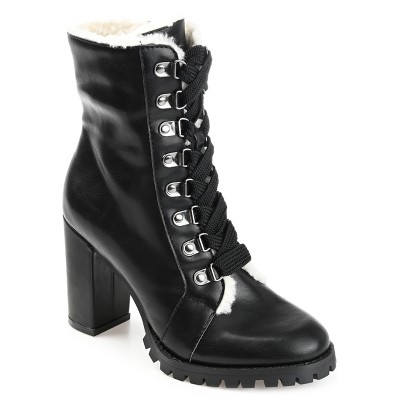 Journee Collection Womens Fauna Tru Comfort Foam Inside Zip Block Heel Booties Black 11