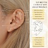 Small Gold Huggie Hoop Earrings Set for Women Men Hypoallergenic 14K Plated Stack Cartilage Earrings, Multiple Piercing - 4 of 4