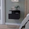 TIRAMISUBEST Floating Nightstand with 2-Tier Shelf and 1-Drawer - Black Mobile File Cabinet - 2 of 4