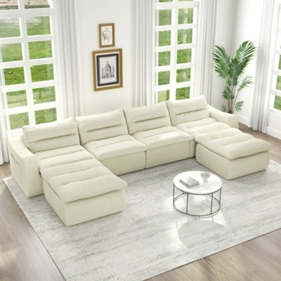 Compression Modular Sofa-Modern Beanbag Style, No Assembly Required, Green