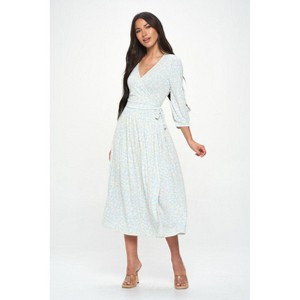 WEST K Women's Hadley Three Quarter Sleeve Full Wrap Dress - 1 of 4
