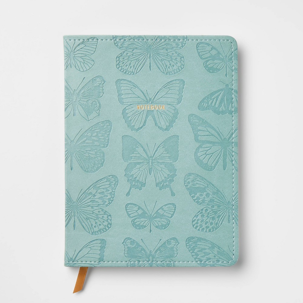 Photos - Notebook 240pg Ruled Journal 8"x6" Butterfly Embossed - Threshold™: Soft Cover, Narrow Lined, Teen & Adult 