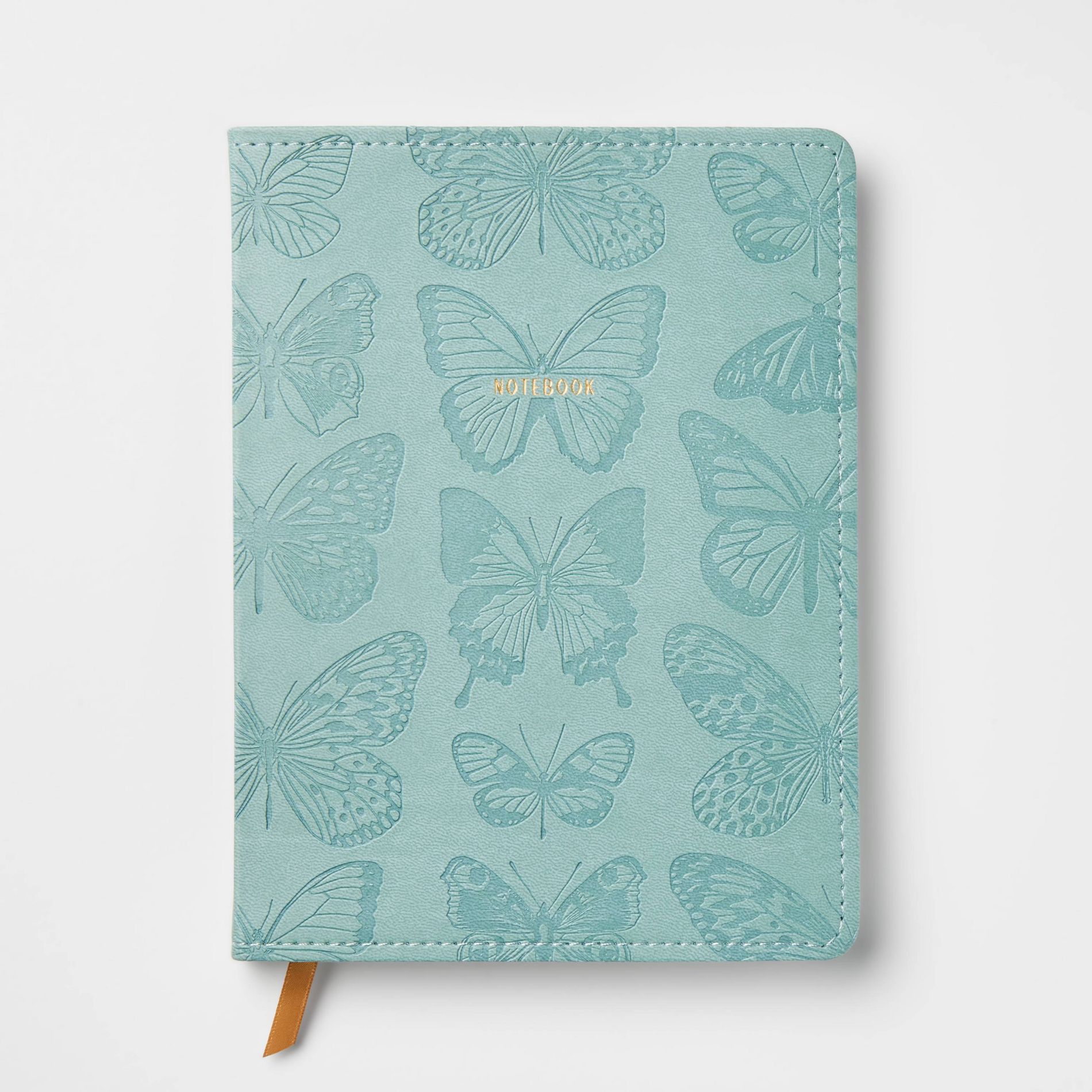 240pg Ruled Journal 8"x6" Butterfly Embossed - Threshold™: Soft Cover, Narrow Lined, Teen & Adult Notebook