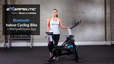 Exerpeutic lxi 10 bluetooth smart online technology folding indoor cycling exercise bike