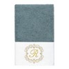 Linum Home Textiles 100% Turkish Cotton MONICA Gold Thread 3PC Embellished Towel Set - 3 of 4
