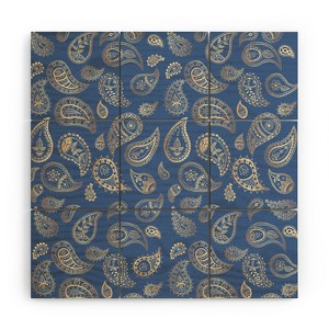 Cynthia Haller Classic blue and gold paisley Wood Wall Mural - Society6 - 1 of 2