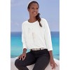 Women's Metallic Graphic Print 3/4 Sleeve Top - LASCANA - 3 of 4