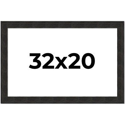PosterPalooza | Contemporary Black Picture Frame - UV Acrylic, Backing Board, Hanging Hardware Included