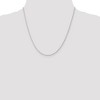 Black Bow Jewelry 1.3mm 14k White Gold Diamond Cut Solid Wheat Chain Necklace - 2 of 4