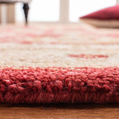 Anatolia Heritage Red & Ivory Wool 8' Square Tufted Rug