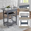 LunaLulinlk Mobile Rolling Kitchen Island Trolley Serving Cart with Underneath Drawer - 4 of 4