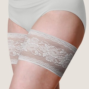 Bandelettes Original Anti-Chafing Thigh Bands – No-Slip, Skin-Friendly, Thigh Bands | White Peony - 1 of 4