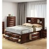 TiramisuBest Walnut 2-Piece Rubberwood Bedroom Set, Platform Bed with Nightstand, Queen - 2 of 4