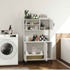 Tangkula Large Cat Litter Box Enclosure w/ Display Storage Shelves Hidden Cat Furniture - 3 of 4