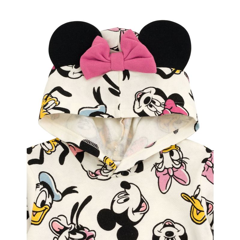 Disney Minnie Mouse Mickey Goofy Donald Duck Daisy Girls Pullover Hoodie Toddler, 5 of 7