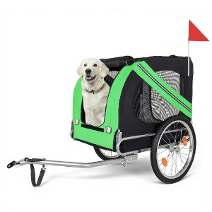 Lyngins All-Terrain 100LBS Pet Bike Trailer, Foldable Dog Stroller with Weatherproof Oxford Fabric, Pet Stroller for Cycling, Jogging, Camping - 1 of 4