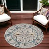 5' X 8' Ivory And Yellow Oriental Distressed Area Rug - 2 of 4