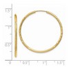 Black Bow Jewelry 1.5mm x 33mm 14k Yellow Gold Satin Diamond-Cut Endless Hoop Earrings - 4 of 4