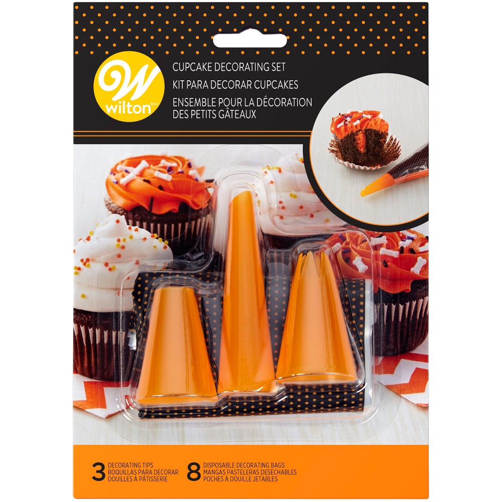 UPC 070896144386 product image for 3pk Halloween Cupcake Decorating Set Orange - Wilton | upcitemdb.com