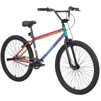 BestParts 26-inch Freestyle Mountain Bike, Single Speed, Durable Steel Frame, Front and Rear Brakes for Boys & Girls, Colorful Design
