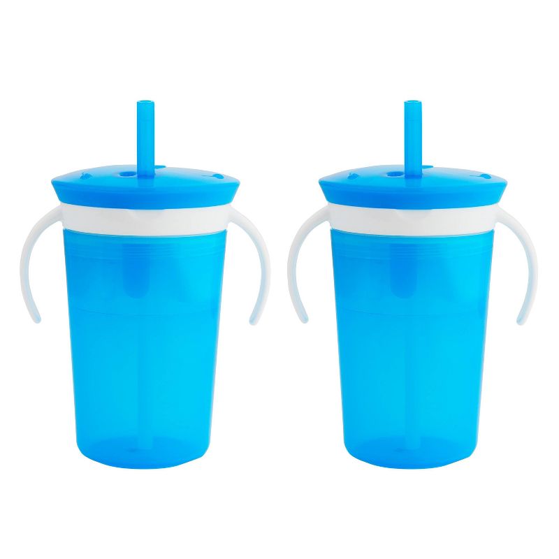 Munchkin SnackCatch &#38; Sip 2-in-1 Snack Catcher and Spill Proof Cup - Blue - 9 fl oz, 1 of 7