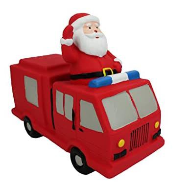 Multipet Firetruck with Santa Dog Toy