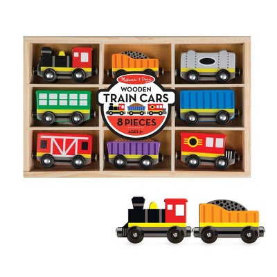 Melissa & Doug Wooden Train Cars