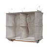 Household Essentials 4 Pocket Wide Organizer with Hangbar Silver - 3 of 4