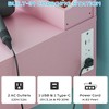ChicFurnit Vanity Tables Makeup Vanity Desk Vanity Table Set Dressing Table with Square Mirror for Bedroom, Pink, 27.13"*15.71"*52.87" - 4 of 4