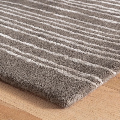 Striae Grey 3' x 5' Hand Tufted Wool Rug