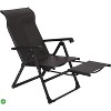 Outdoor Patio Lounge Chair with Footrest Folding Reclining &Adjustable Folding Lounge Lawn Chairs - 2 of 4
