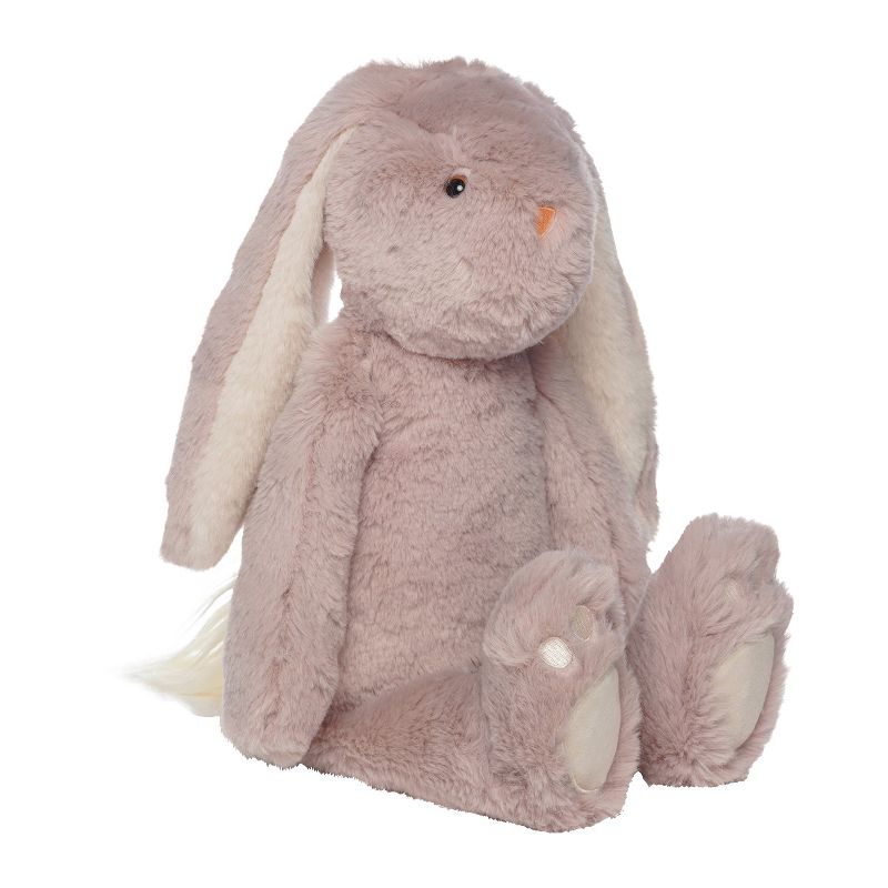 Manhattan Toy Ivy the Mauve & Light Beige Snuggle Bunnies 12" Stuffed Animal with Embroidered Accents, 3 of 8